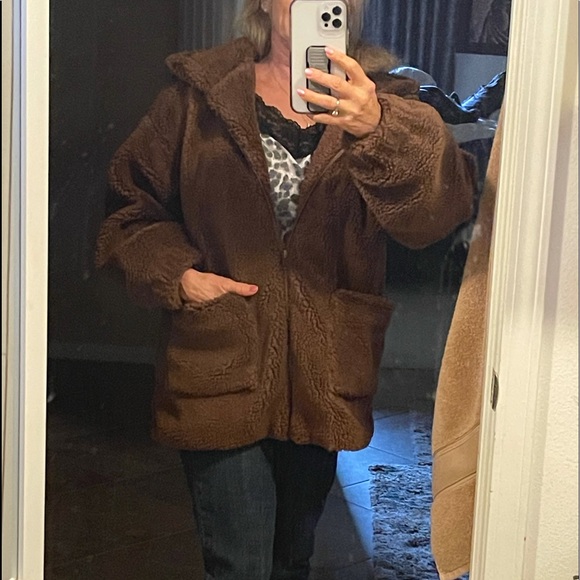 Mocha Sherpa Fleece Jacket - Picture 3 of 3